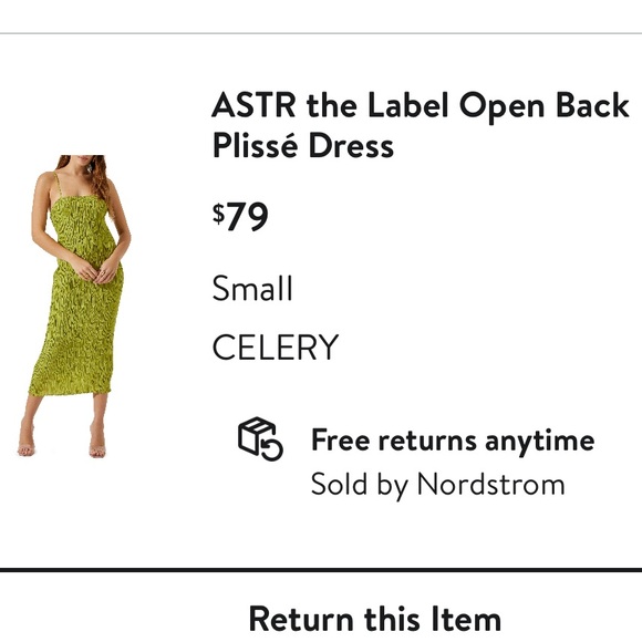 ASTR Open Back Plisse Dress - Picture 2 of 3